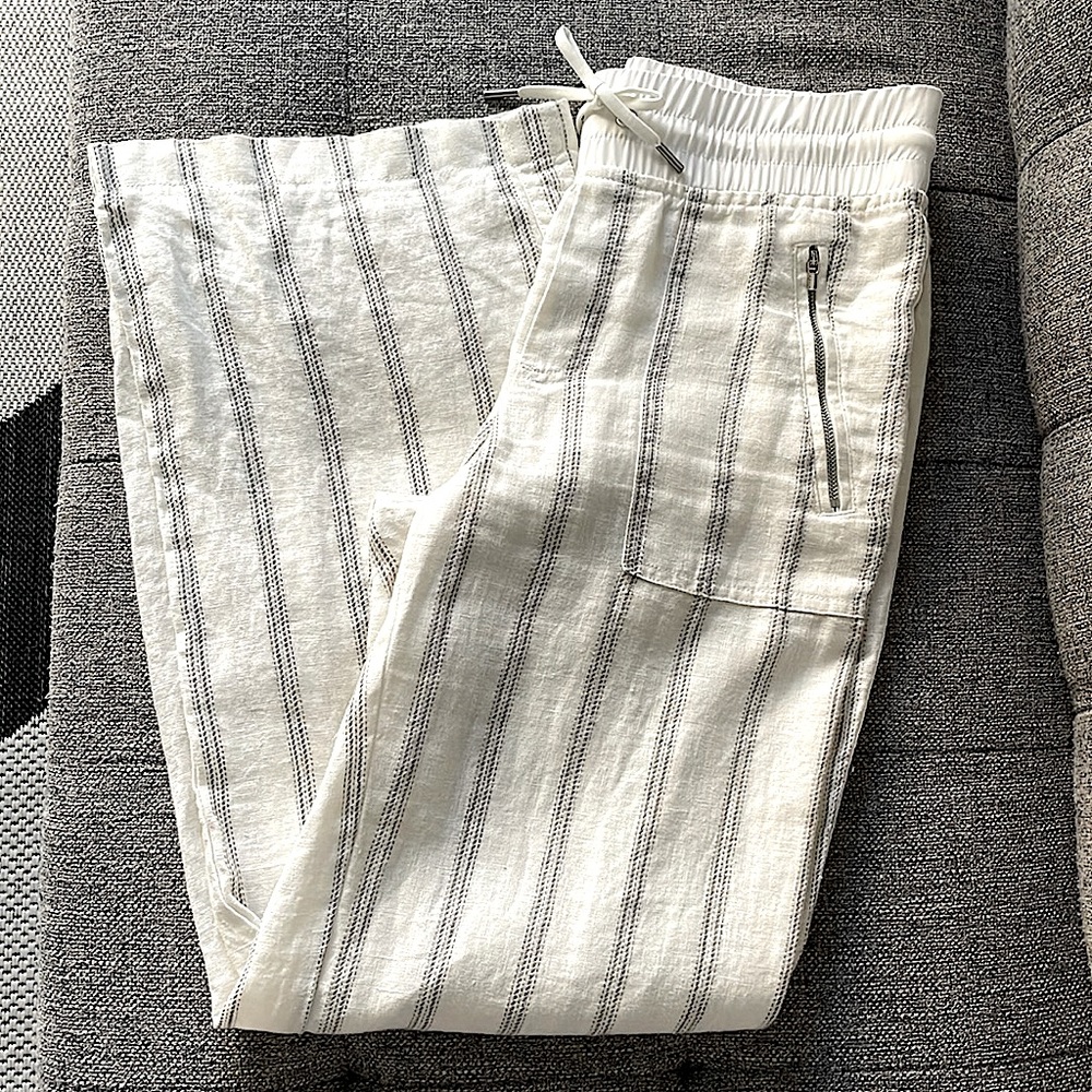 ATHLETA - “Cabo Tide Striped Linen Wide Leg Pant”